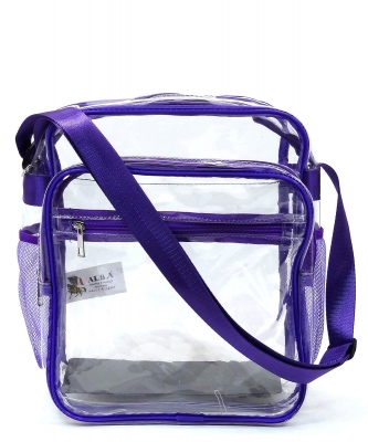 See Thru Clear Bag Crossbody Bag CW212 PURPLE